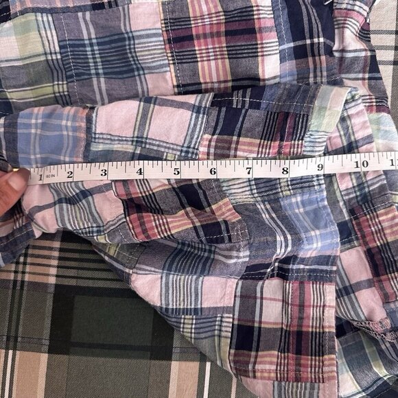 Brooks Brothers Bermuda Shorts Mens 38 Madras Plaid 100% Cotton Patchwork Preppy - Picture 9 of 11